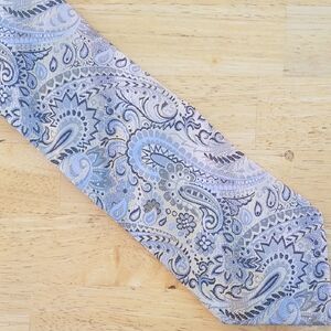 SETAZONE Paisley Patterned Tie - Blue, Gray, and Cream
